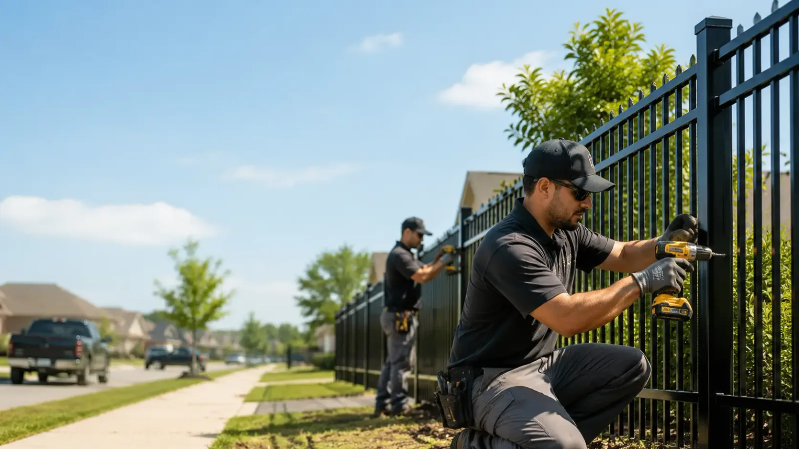 Metal Fence Installation in Newark, TX